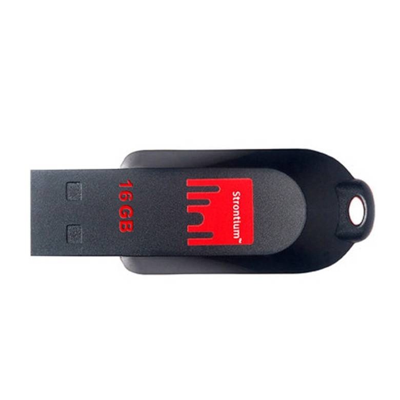 Strontium Pollex 16GB USB Pen Drive (Black/Red)